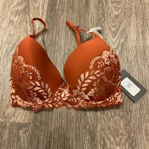 Fredericks of Hollywood Beatrix Lace Bra Orange‎ NWT orange